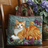 Handcrafted Orange Cat Bag
