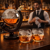 World Map Edition House Whisky with 2 Glasses