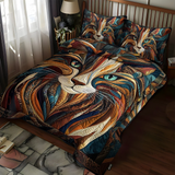 3-Piece Quilted Bedding Set - Whiskers & Spills