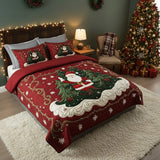 Santa's Workshop World 3-Piece Quilted Bedding Set