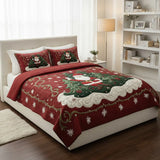 Santa's Workshop World 3-Piece Quilted Bedding Set