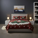 Santa's Workshop World 3-Piece Quilted Bedding Set