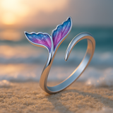 Colorful Dolphin Tail Adjustable Ring